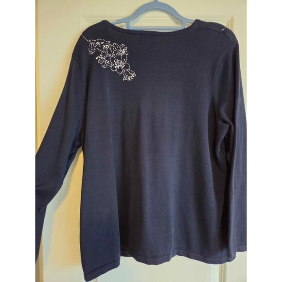 Christopher and Banks sweater 2X hand embroidered - Picture 5 of 8